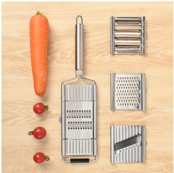 Multi-Purpose Vegetable Slicer Cheese Grater Cutter Stainless Steel Peeler Set - Image 10