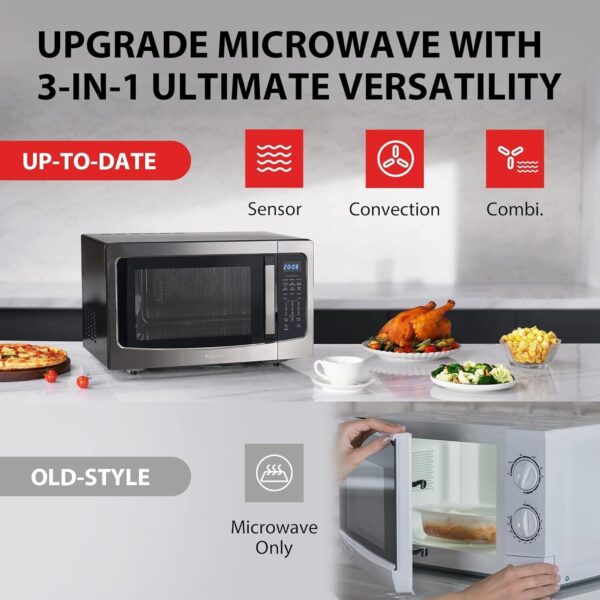 Countertop Microwave Oven - Smart Sensor, Convection, Combi - Mute & ECO - 1.5 - Image 4